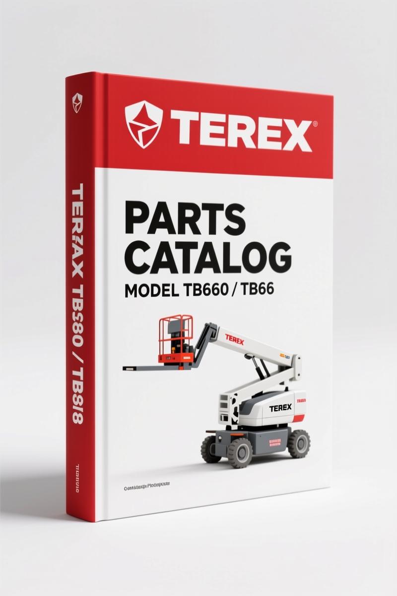 2002 Terex TB660 TB66 parts catalog cover showing model numbers and OEM logo