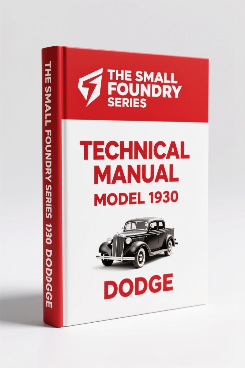 The Small Foundry Series 1930 Dodge 2004 Technical Manual – 34 Pages