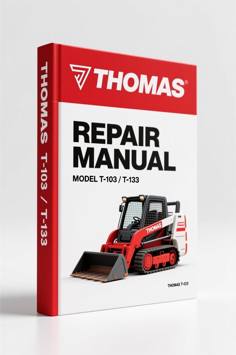 Thomas T-103, T-133 1986 Repair Manual – Factory Specs for Skid-Steer Loaders