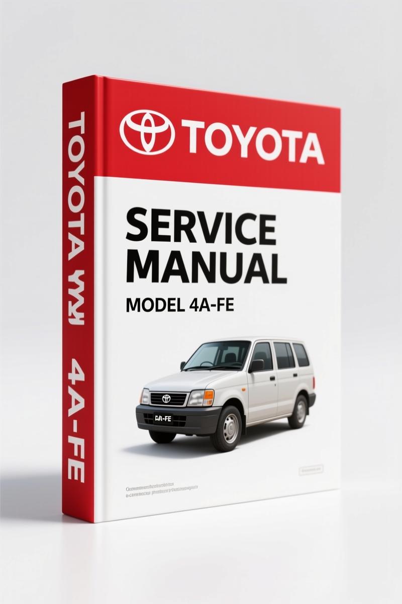 Toyota 4A-FE Training Manual cover with cutaway engine illustration