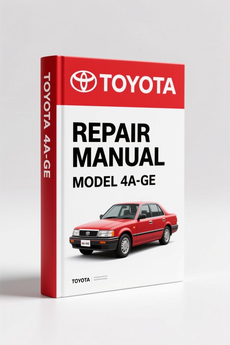 Toyota 4A-GE 1997 repair manual cover showing engine diagram and FEB 1997 date
