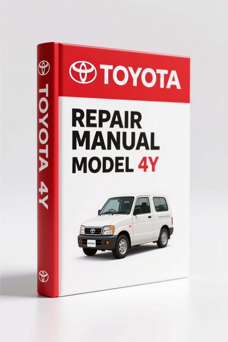 Toyota 4Y 2005 Repair Manual cover showing engine cutaway and forklift silhouette