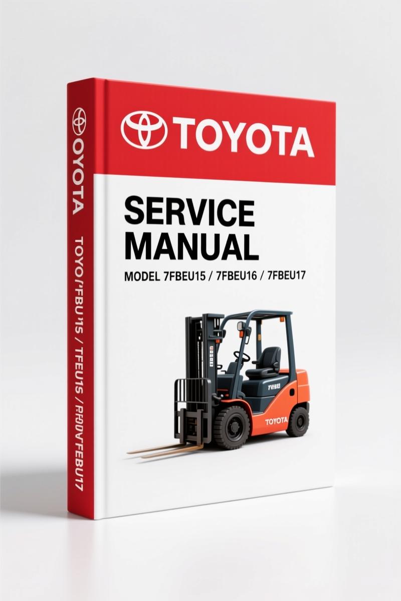 Toyota 7FBEU15 electric forklift service manual cover 2003 564 pages