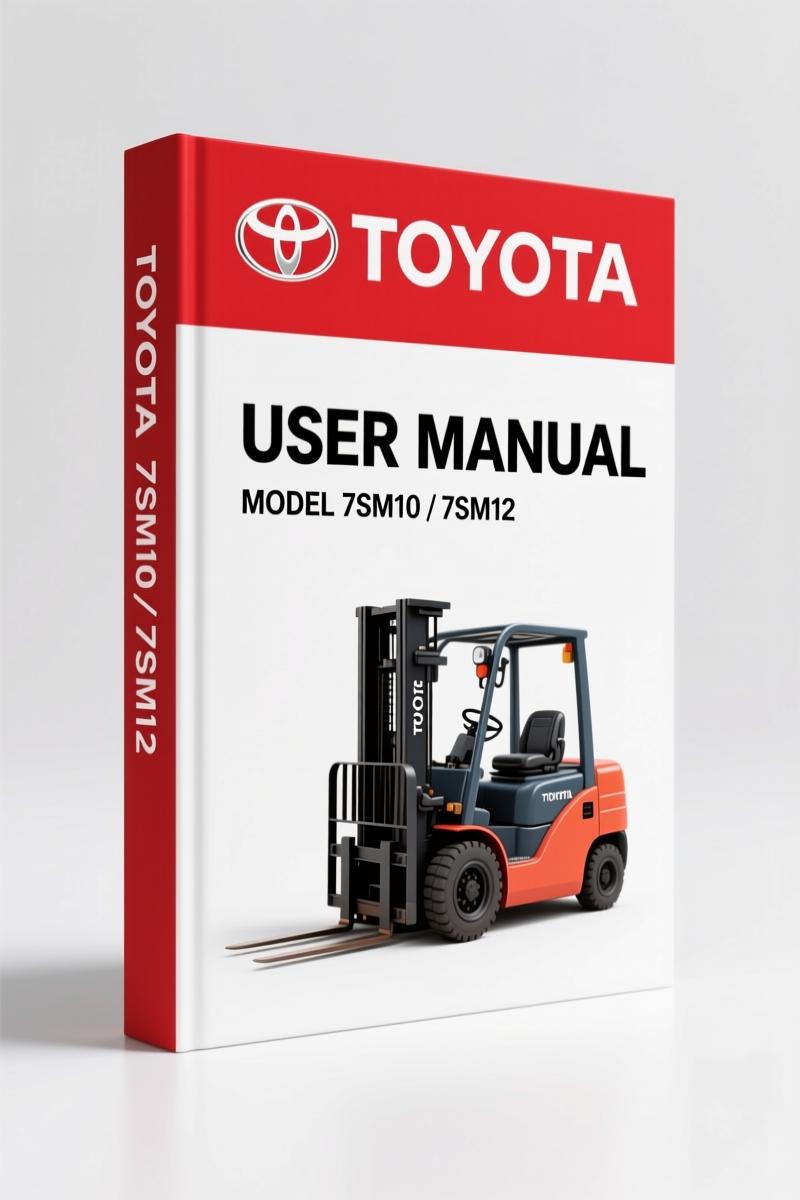 Toyota 7SM10 7SM12 2006 User Manual cover showing operator manual for warehouse truck