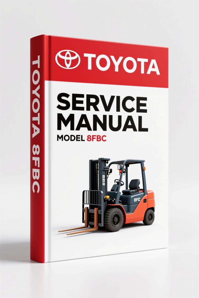 Toyota 8FBC 2011 Service Manual cover – factory OEM multi-function display guide