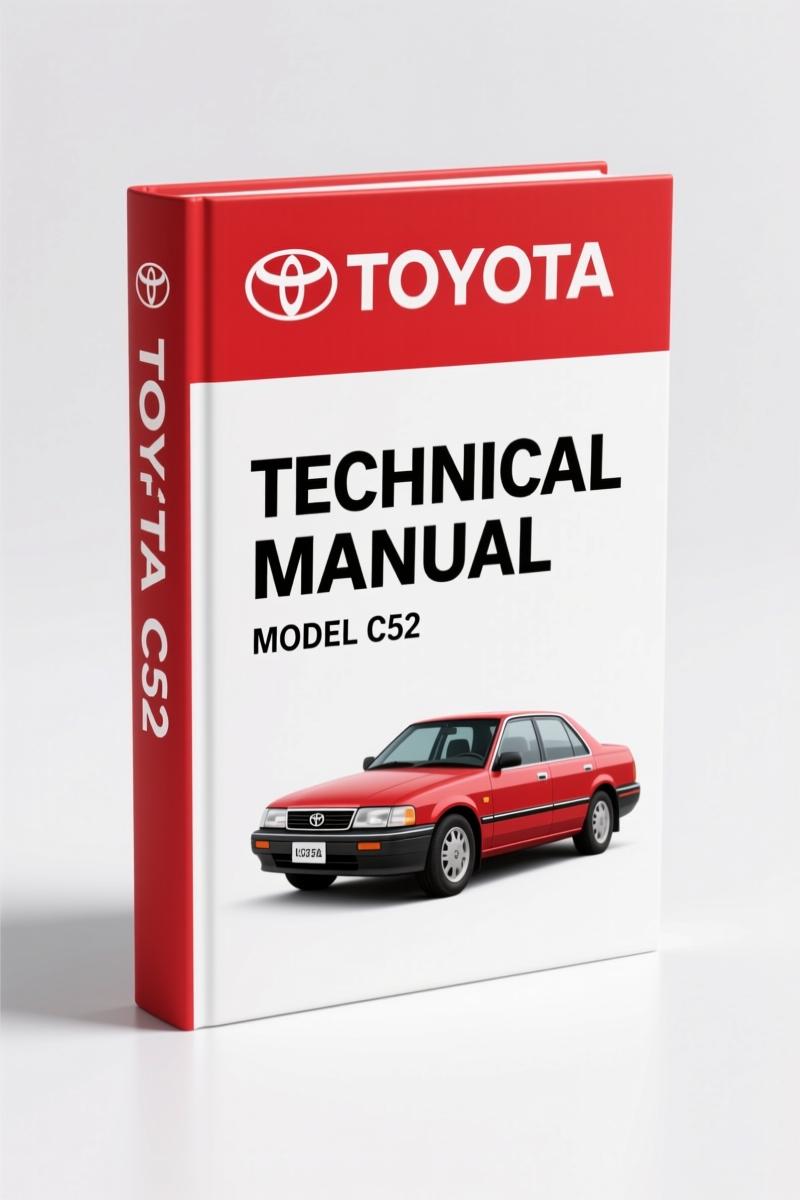 Toyota C52 Technical Manual – factory service manual cover showing transaxle cutaway