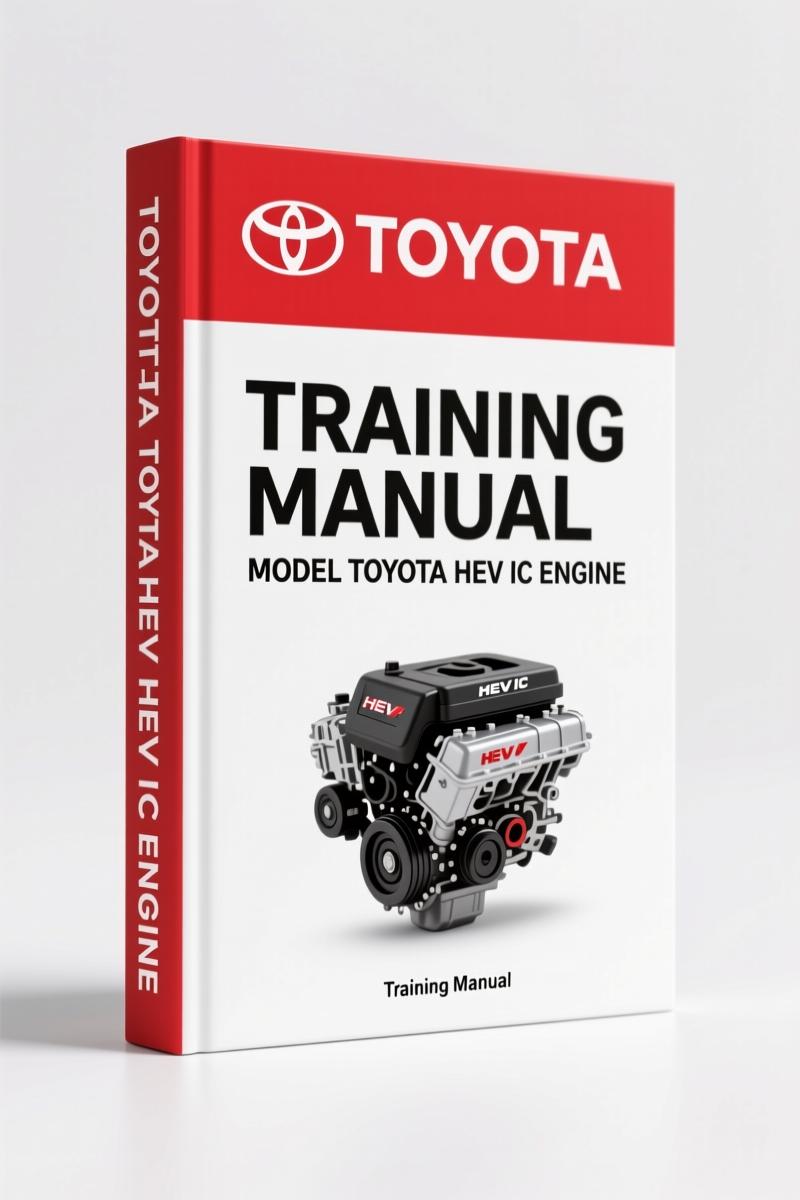 Toyota HEV IC Engine Training Manual – 13 page factory PDF covering 1.5L 1NZ-FXE Atkinson cycle engine and cooling system diagram