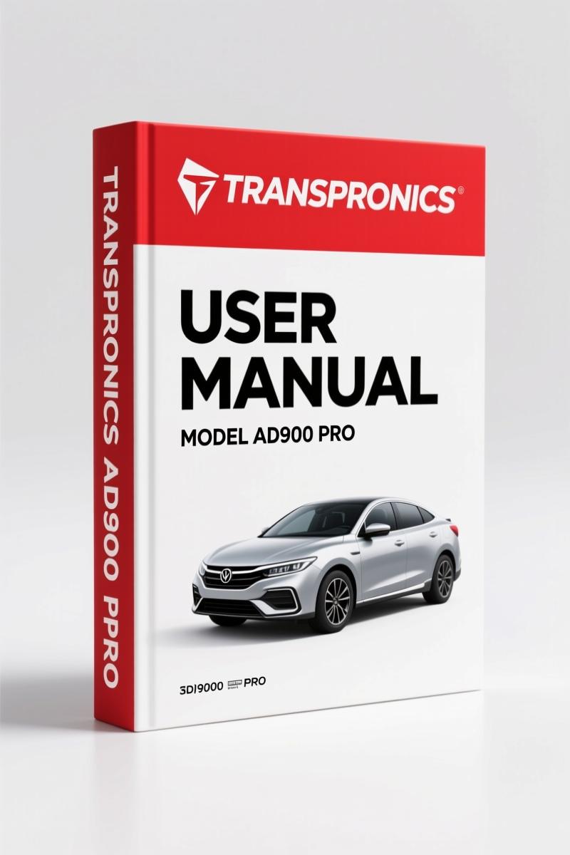 Transpronics AD900 Pro User Manual – Immobilizer System Specialist Tool