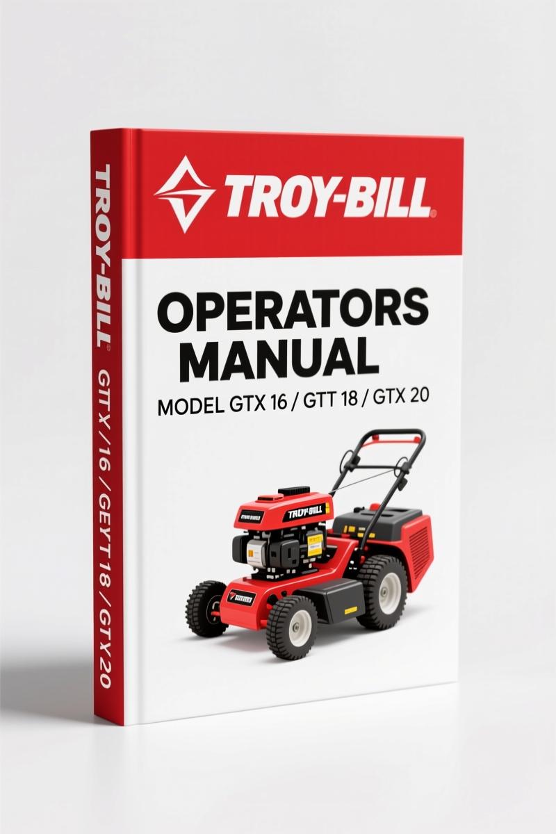 Troy-bilt GTX 16, GTX 18, GTX 20 1996 Parts Catalog – 28 Pages