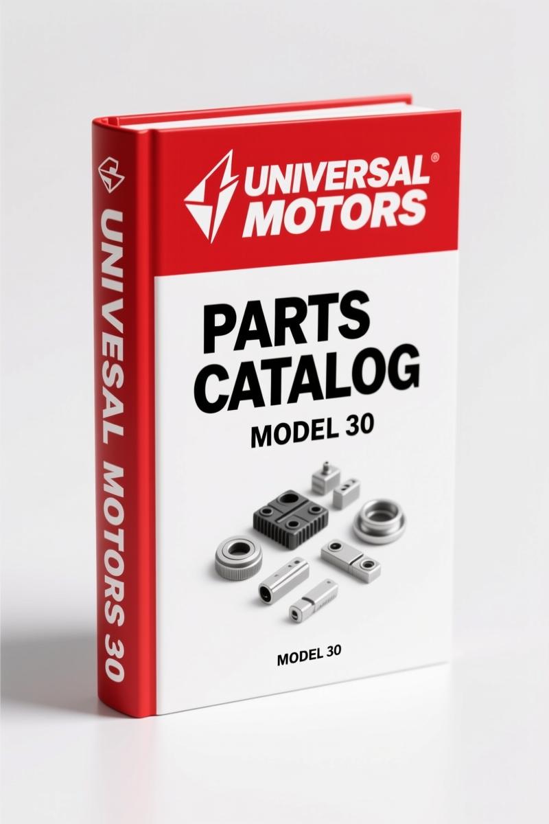Universal Motors Model 30 1983 Parts Catalog cover showing diesel engine exploded view
