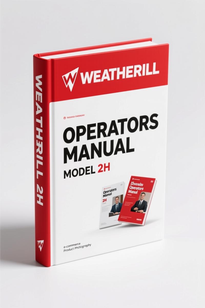 Weatherill 2H 1956 Operators Manual cover page showing model and title