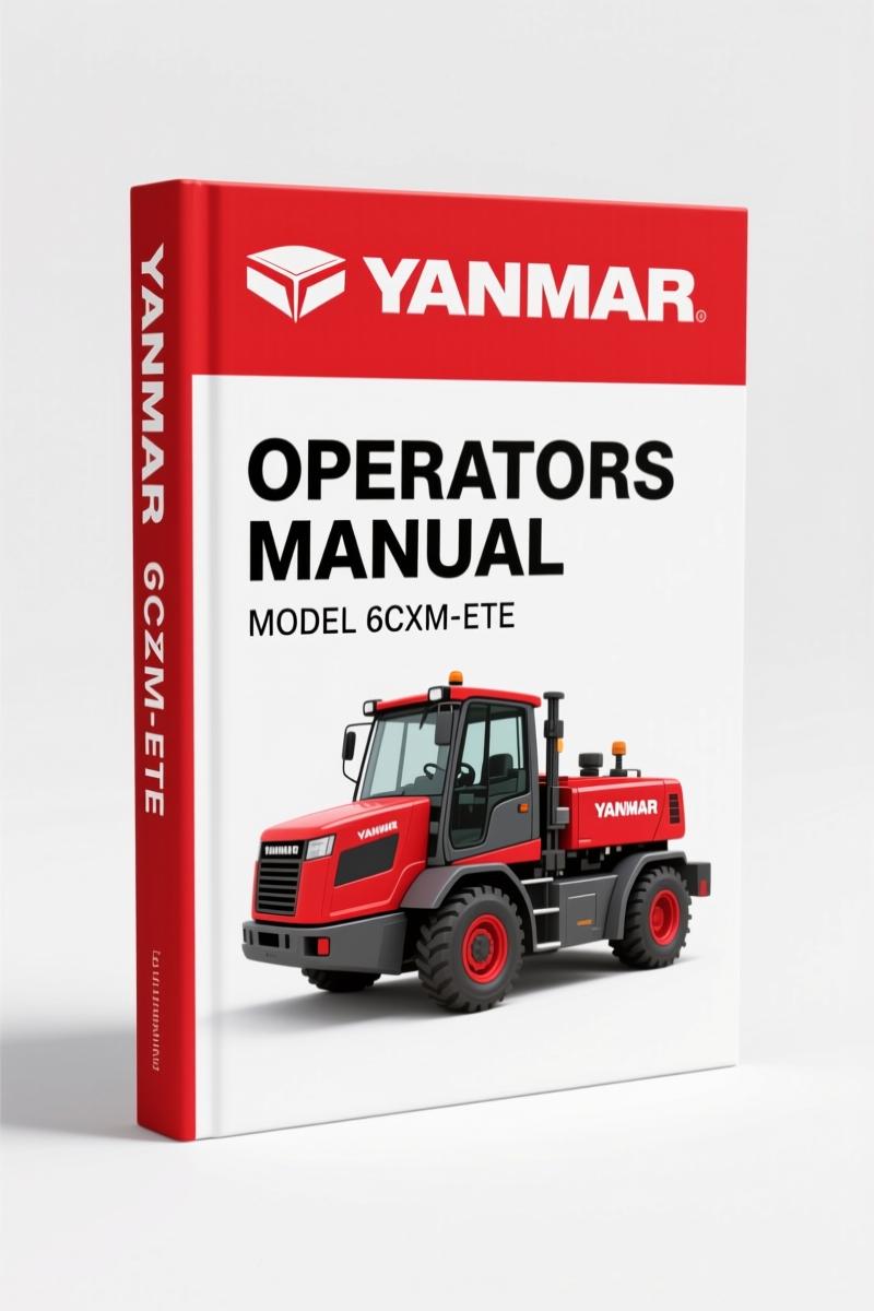 Yanmar 6CXM-ETE 2001 Operators Manual — Factory Specs for Pre-Operation and Maintenance