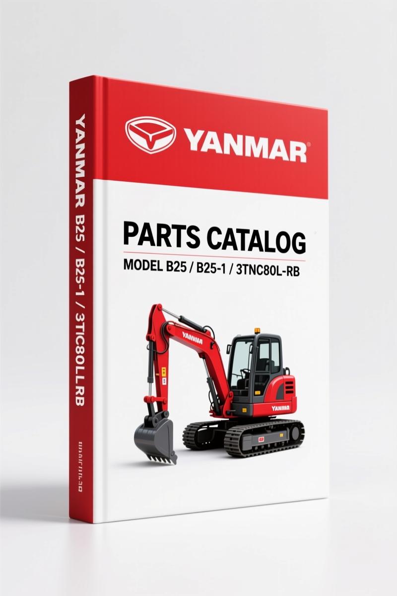 Yanmar B25, B25-1, 3TNC80L-RB 1996 Parts Catalog – OEM Specs