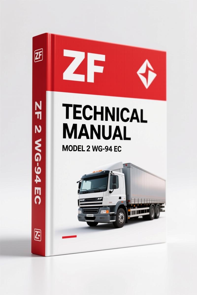 ZF 2 WG-94 EC technical manual cover page showing transmission diagram and order number 5871 132 002