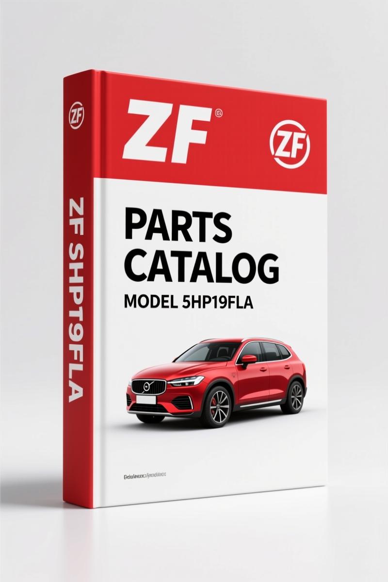 ZF 5HP19FLA Parts Catalog cover – 62 pages of OEM transmission spare parts for Audi and other North American applications