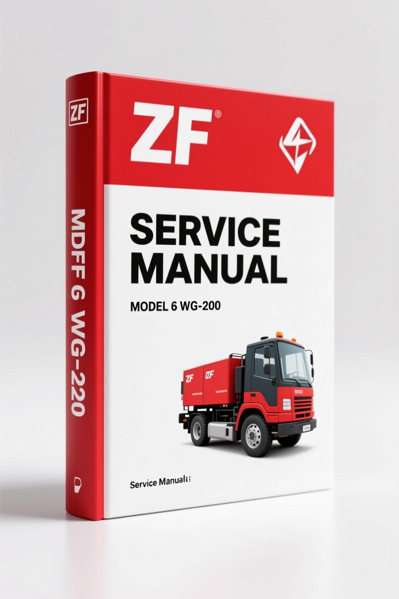 ZF 6 WG-200 1996 Service Manual cover showing reversing gear transmission