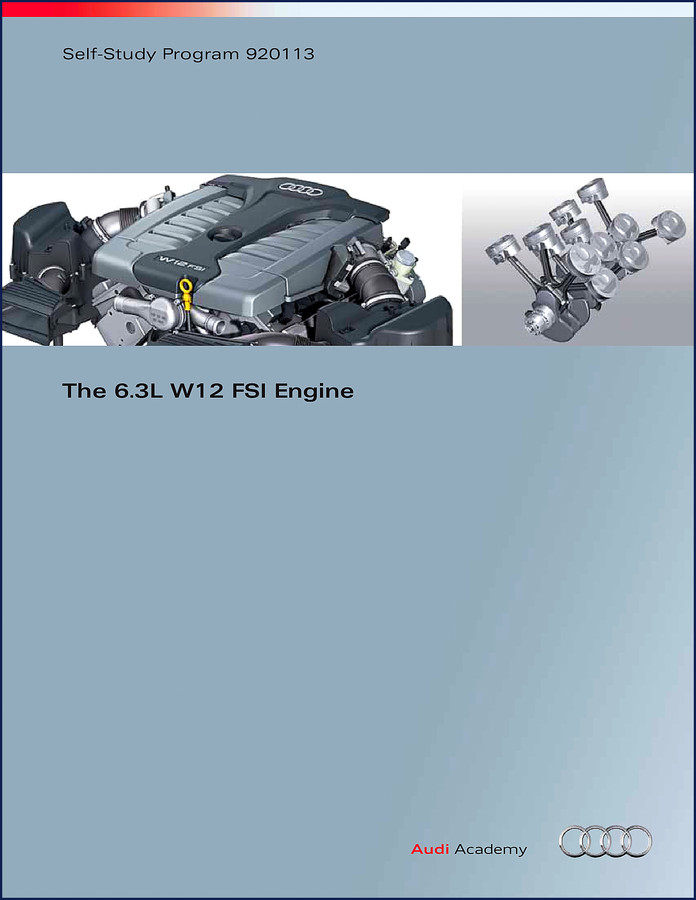 Audi 6.3L W12 FSI Engine 2011 Training Manual cover