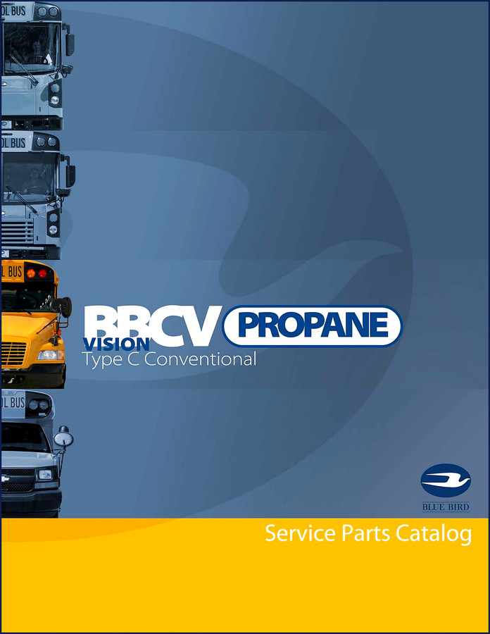 Blue Bird BBCV Parts Catalog cover – factory OEM parts manual for BBCV bus, 1345 pages