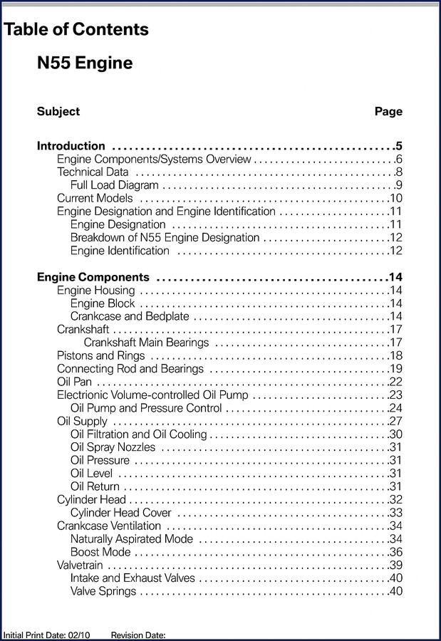 BMW N55 Service Manual cover - OEM factory shop manual for N55 engine repair