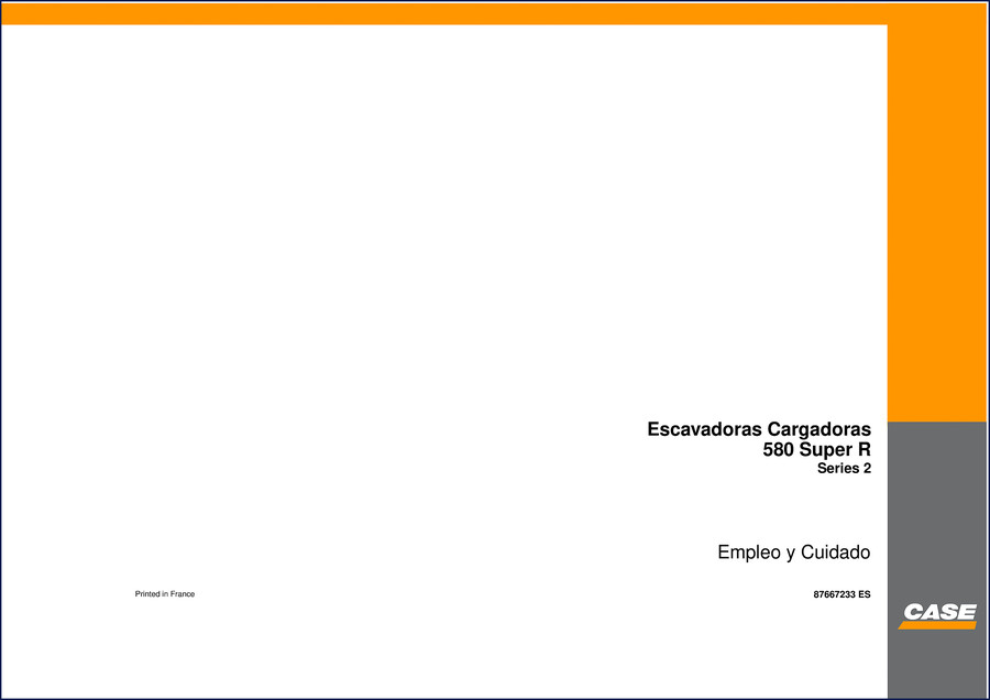 Case 580 Super R Series 2 User Manual 2007 cover page