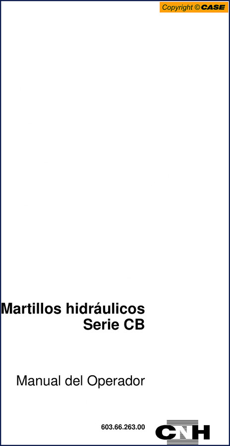 Case CB 32, CB 45, CB 65, CB 85, CB 120 2004 Operators Manual cover - factory OEM hydraulic hammer manual