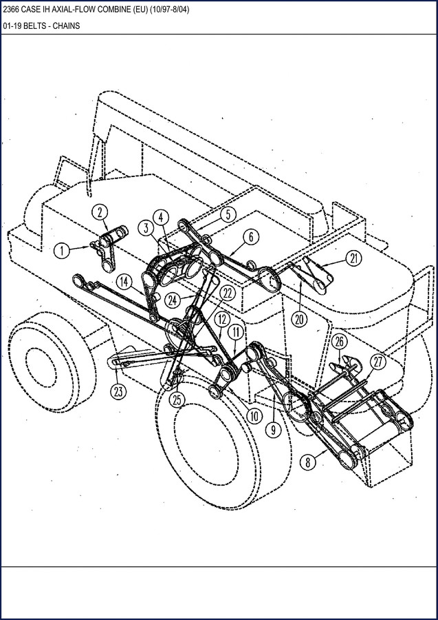 CASE IH 2366 Parts Catalog cover – 881-page factory OEM parts manual for axial-flow combine