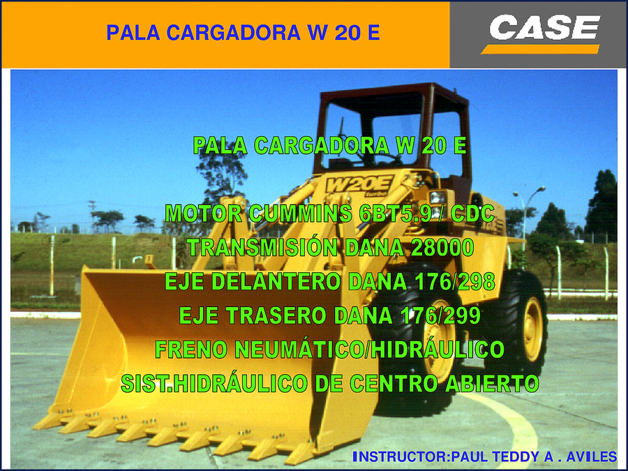 Case W20E Technical Manual cover - factory OEM manual for wheel loader