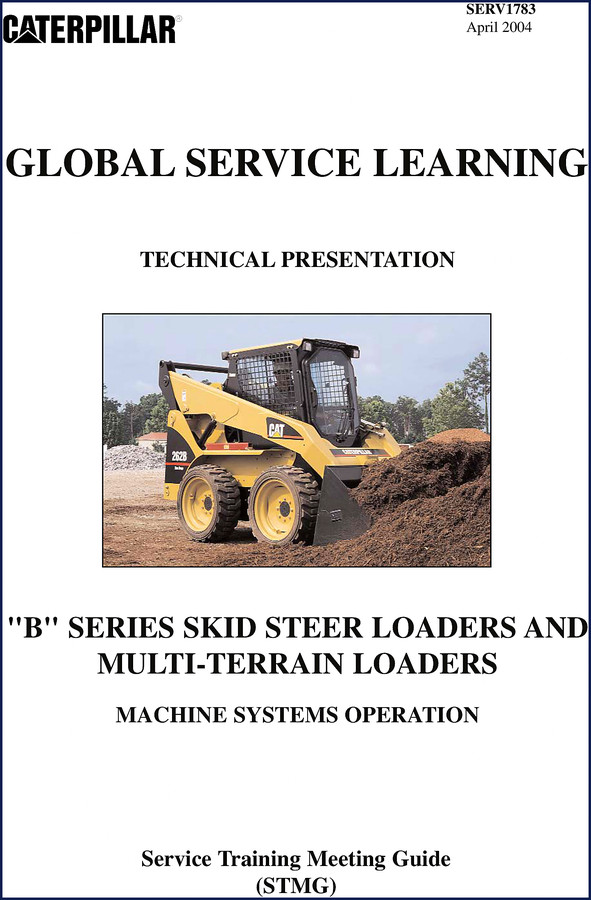 Caterpillar 262B 2004 Training Manual cover - factory document for machine systems operation