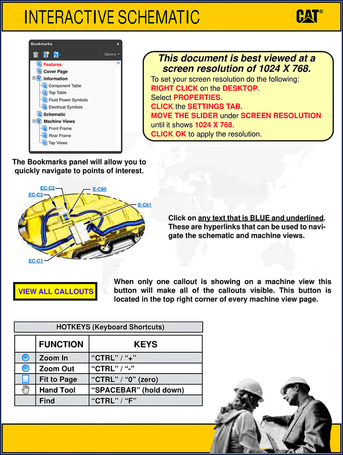 Caterpillar 416E 422E 428E 2009 hydraulic schematic cover page