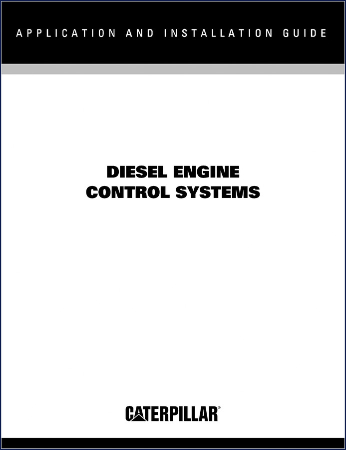 Caterpillar Diesel Engine Control Systems Installation Manual - 40 page OEM document cover