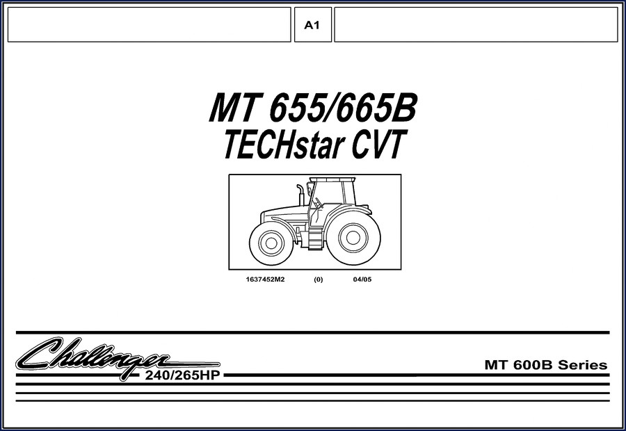 2005 Challenger MT 655B, MT 665B, MT 600B Parts Catalog - OEM factory document cover
