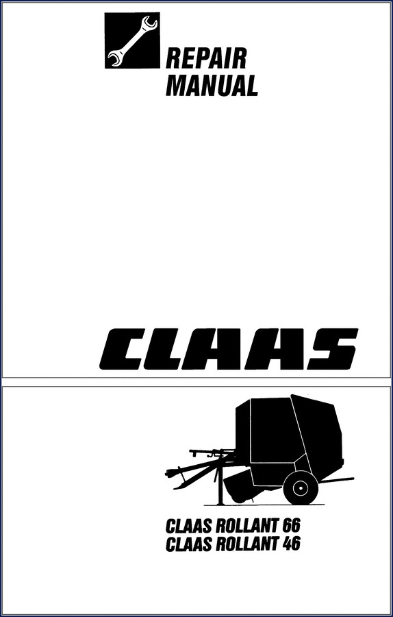 Claas ROLLANT 66 and 46 2002 OEM Repair Manual cover