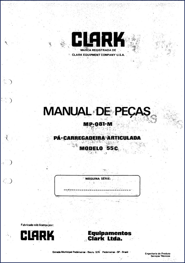 Clark-hurth 55C Parts Catalog cover - 238 pages OEM