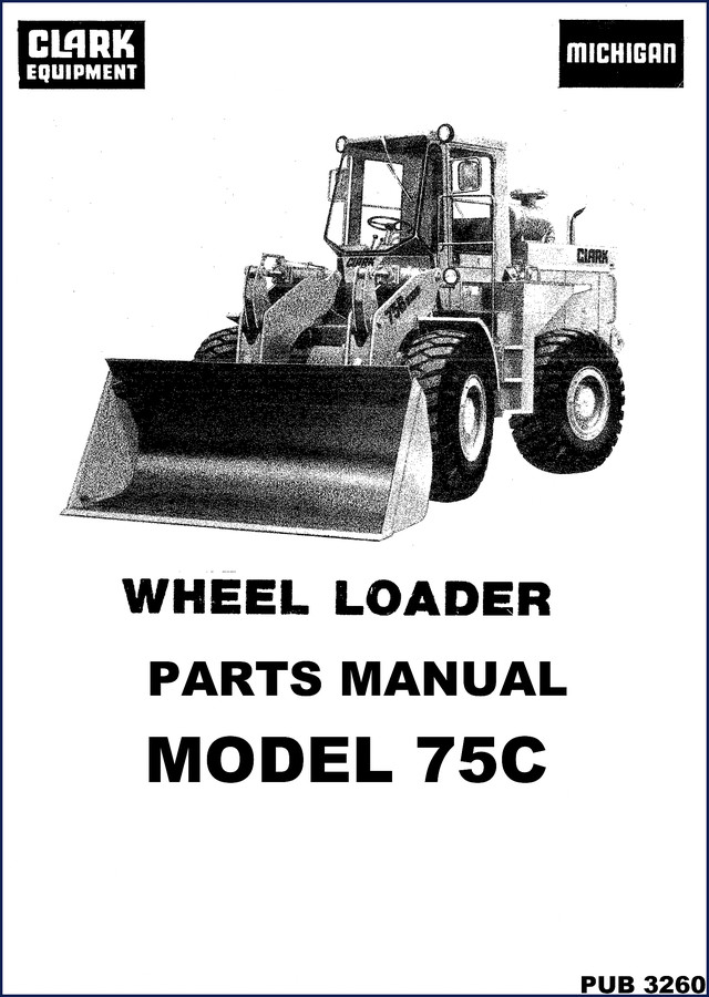 Clark-hurth 75C 1989 Parts Catalog cover – 575 pages OEM factory manual
