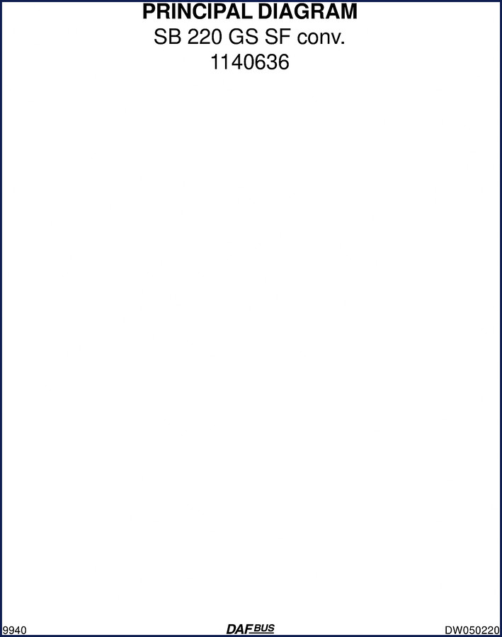 DAF SB 220 GS SF CK22P factory wiring diagram manual cover 29 pages