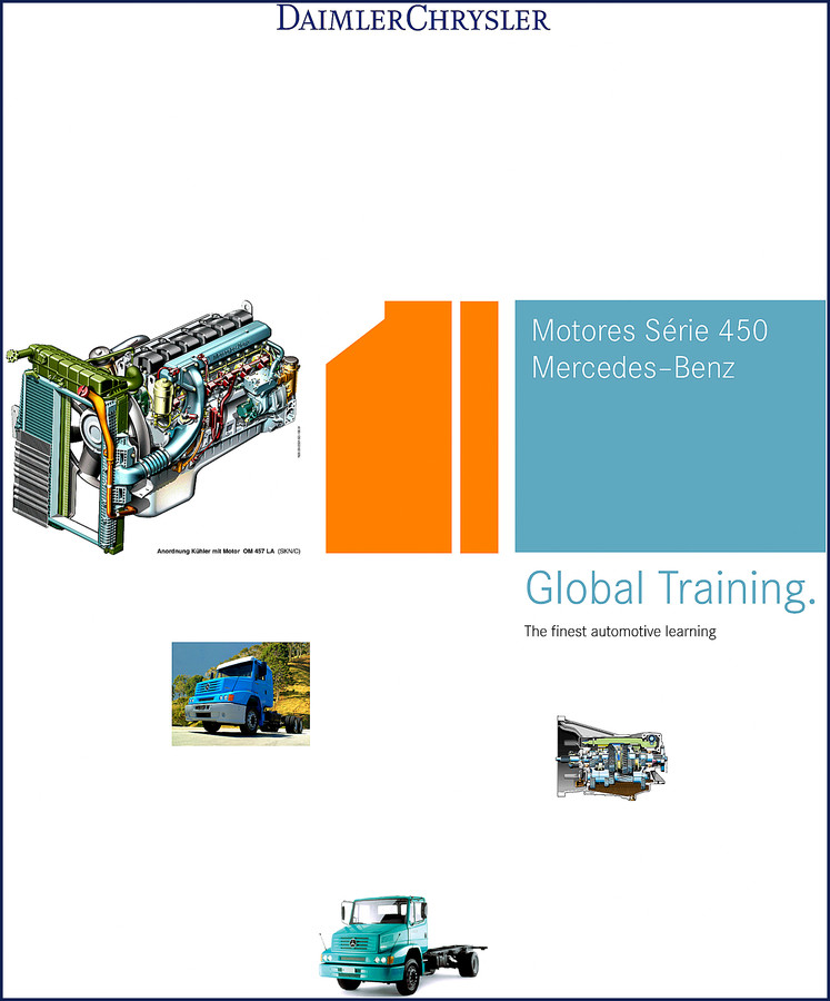 Daimlerchrysler 450 Training Manual cover for Series 450 engines, showing Mercedes-Benz Global Training branding