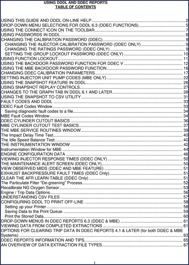 Detroit Diesel DDEC 6.3 User Manual cover - 68-page diagnostic software guide