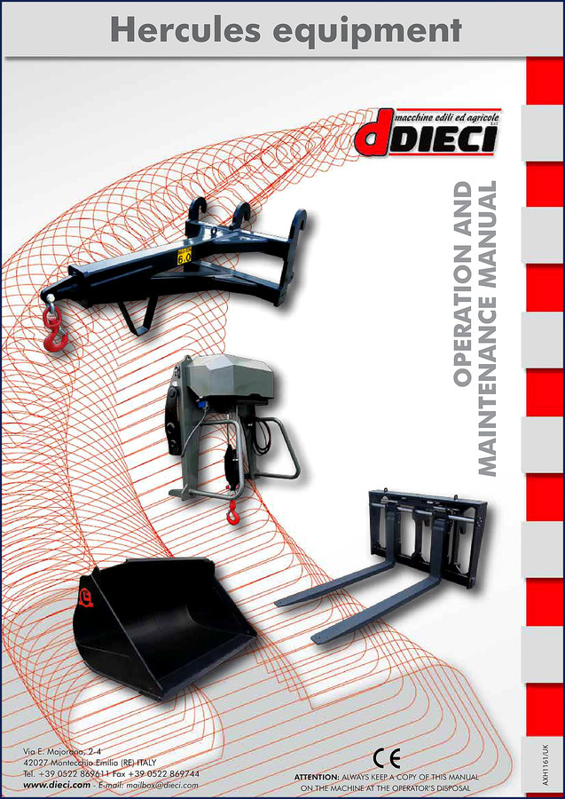 Dieci BUD1093 2011 Operators Manual cover - factory OEM documentation