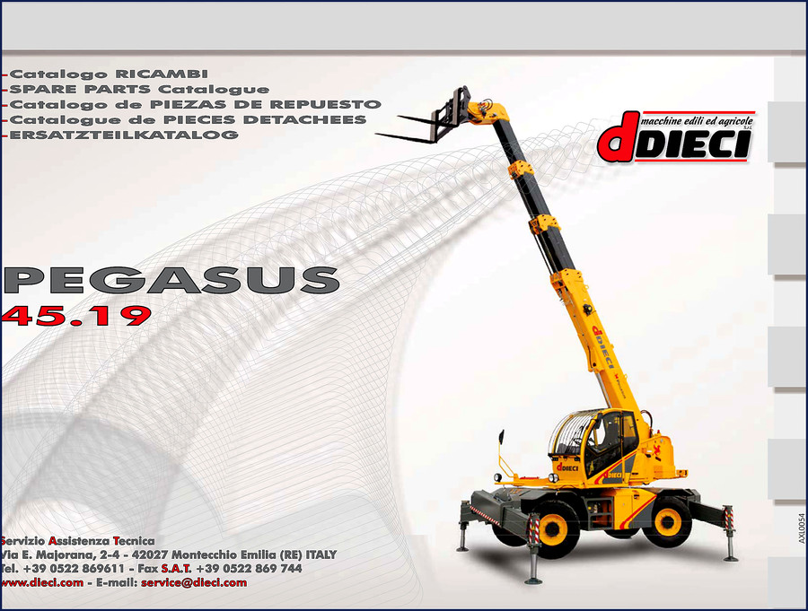 Dieci Pegasus 45.19 Spare Parts Catalog – 244-page OEM parts manual cover