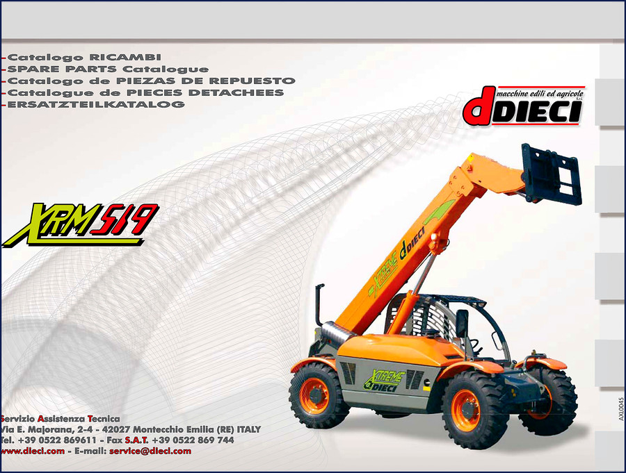 Dieci XRM519 2006 Parts Catalog - OEM Spare Parts Manual cover