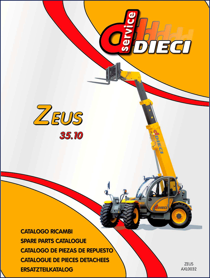 Dieci Zeus 35.10 spare parts catalogue cover page - 227 pages OEM parts catalog