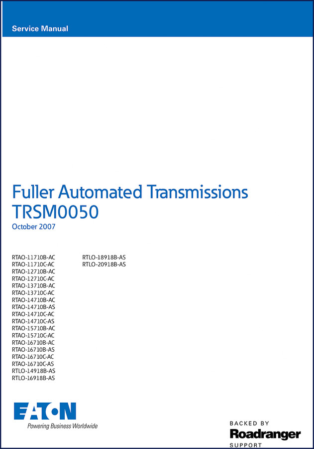 2008 Eaton RTAO-11710B troubleshooting manual cover