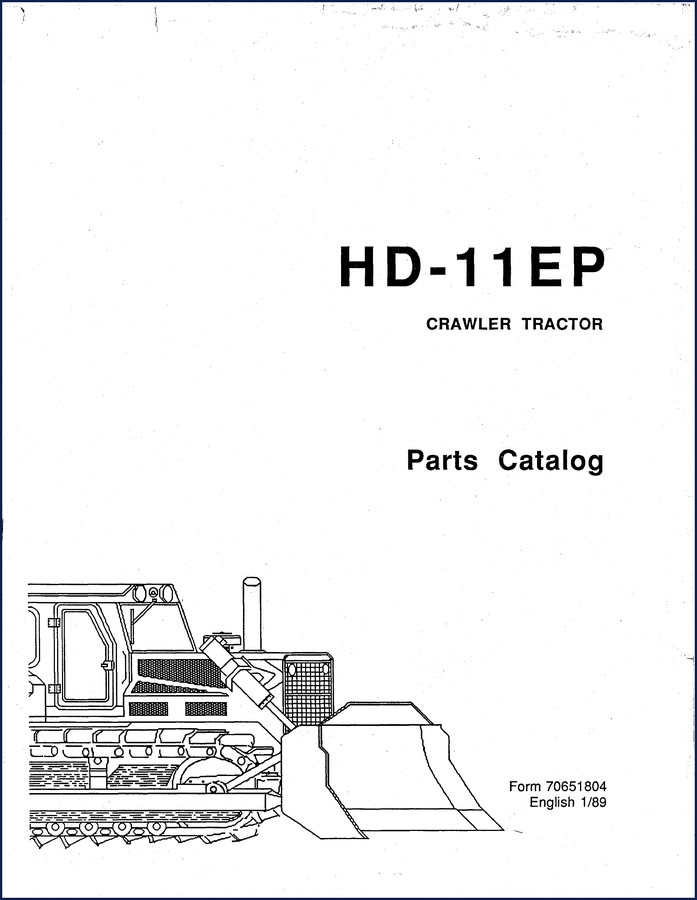 Fiatallis HD-11EP 1989 Parts Catalog cover - OEM factory manual for crawler tractor