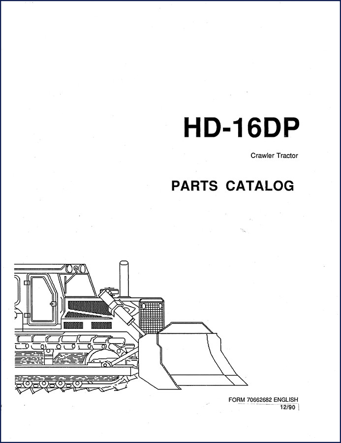 Fiatallis HD-16DP Crawler Tractor Parts Catalog – Form 70662682, 386 pages, OEM factory manual cover