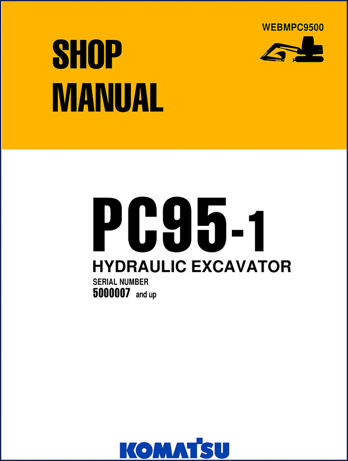 FKI FAI Komatsu PC95-1 Workshop Manual cover – 315-page OEM factory repair guide