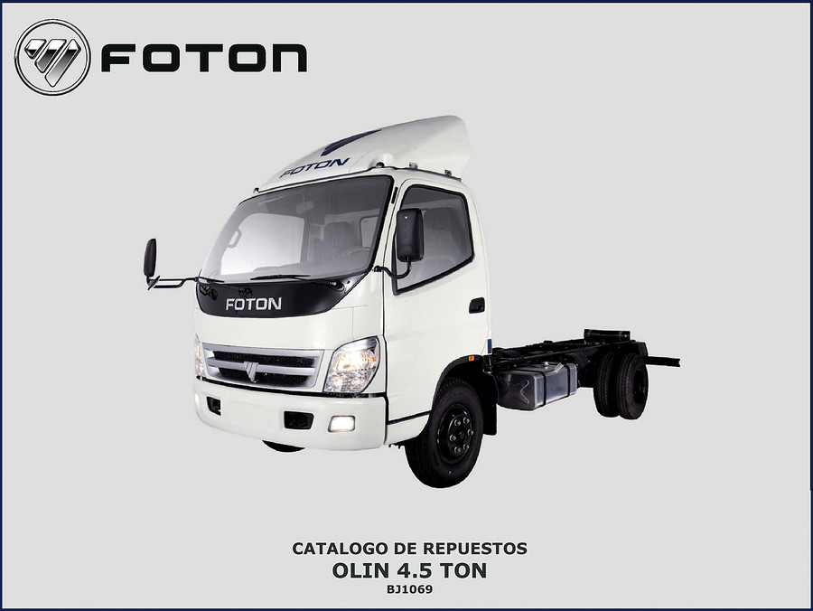 Foton OLIN 4.5 TON 2011 Parts Catalog factory cover page