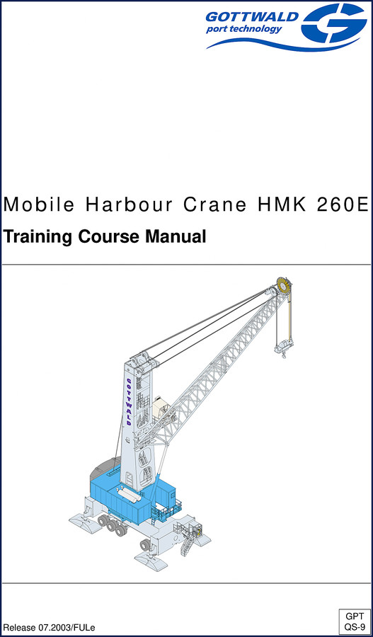 Gottwald HMK 260E 2003 Training Manual cover page