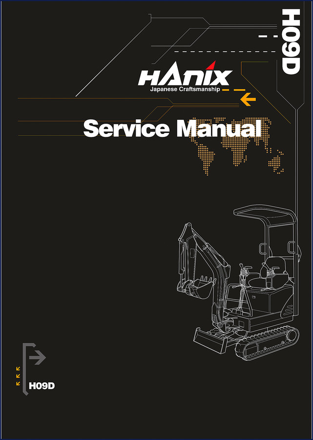 Hanix H09D service manual cover page 102 pages factory OEM