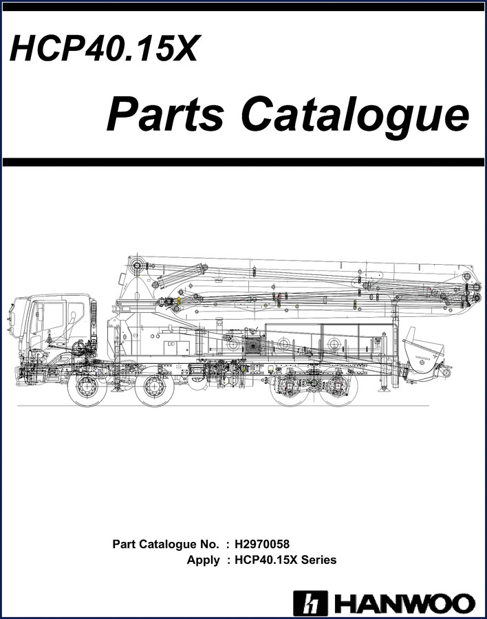 Hanwoo HCP40.15X Parts Catalog cover – official OEM publication