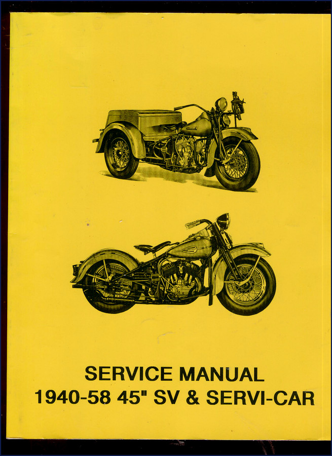 Harley Davidson SV Service Manual 1940-1958 cover page
